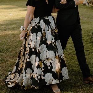 Betsy and Adam Floral Formal Dress